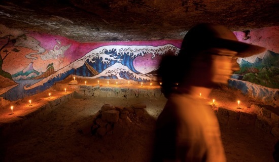 Picture of the author in the Catacombs of Paris